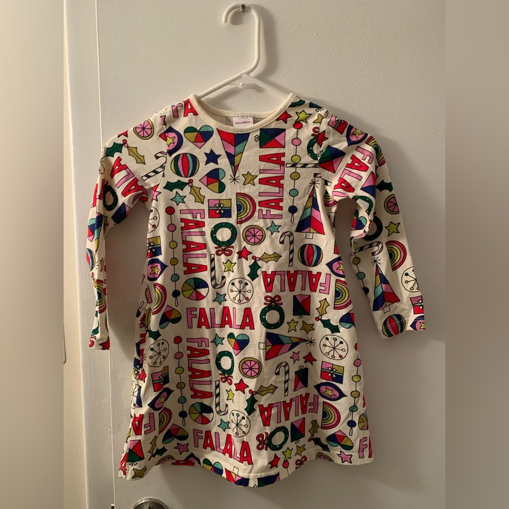 Hanna Andersson FA LA LA Christmas Dress size 5